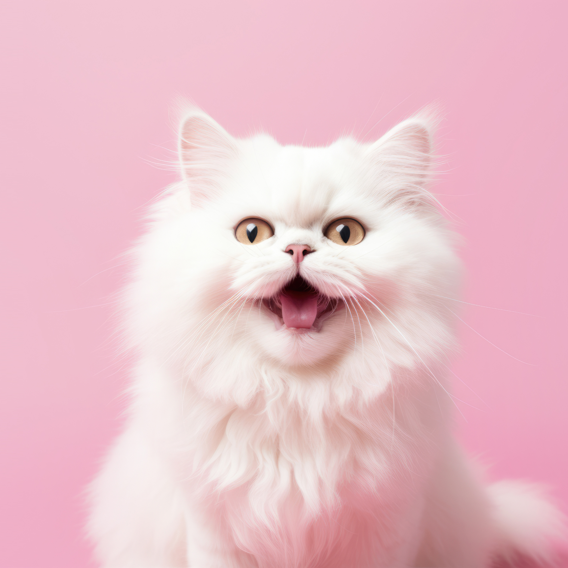 A freshly groomed Persian cat